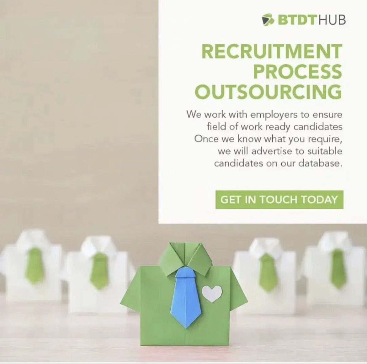 If you have vacancies in your organisation, we can handle your entire RECRUITMENT PROCESS from CV reviews to conducting interviews. Send a DM or an email to INFO@BTDTHUB.COM to get started. #BTDTHub