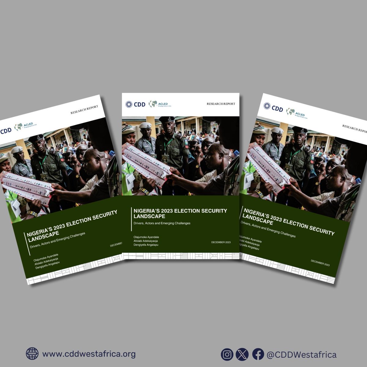 The year 2023 in Nigeria witnessed a series of elections. Our report examines the challenges that arose after these elections, underlining the critical importance of addressing the underlying factors contributing to political violence. 🔗cddwestafrica.org/reports/nigeri… #Elections