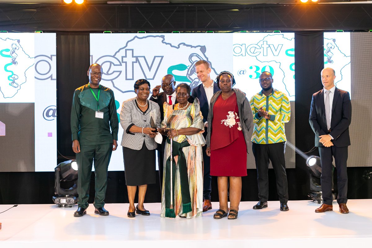 A recap to #ACTVat30 celebrations as Mrs May Nsamba received a Posthumous award for her husband The Late Dr. Samuel Lukulwase Nsamba who was the Founder of ACTV.
