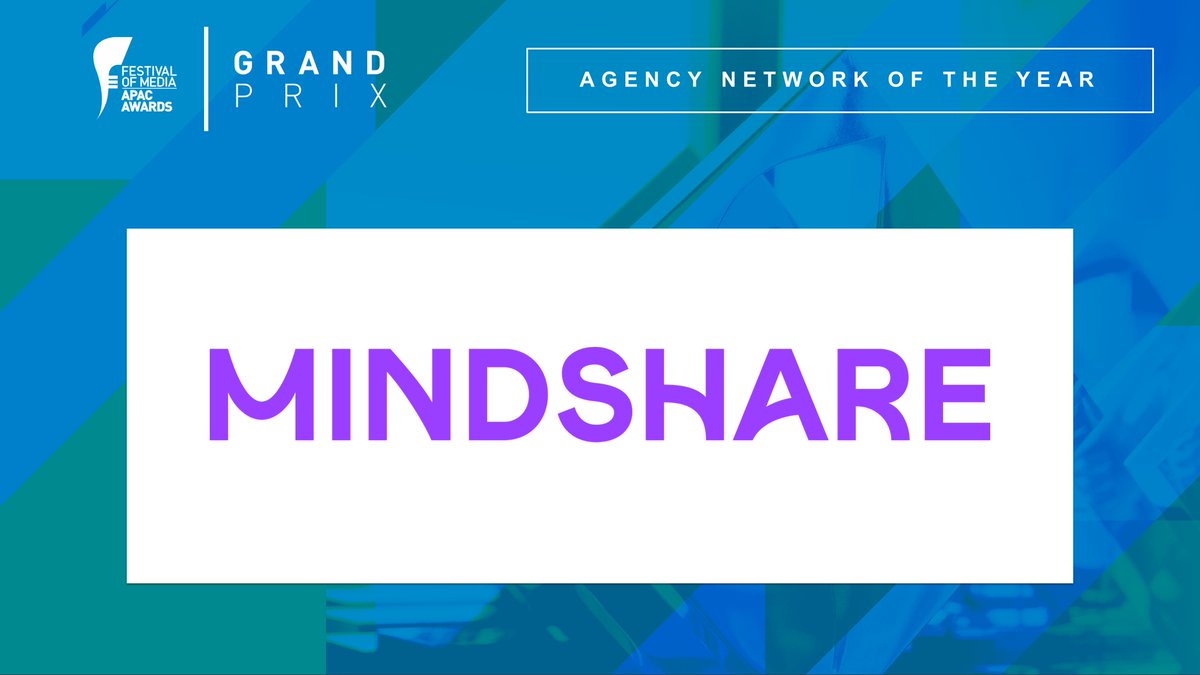 The final Grand prix is Agency Network of the year! Congratulations to @MindshareAPAC @mindshare for the epic win #FestivalofMedia