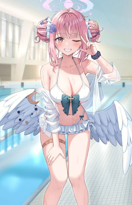#気温が高いので気が早いが水着絵が見たい#ブルアカ 