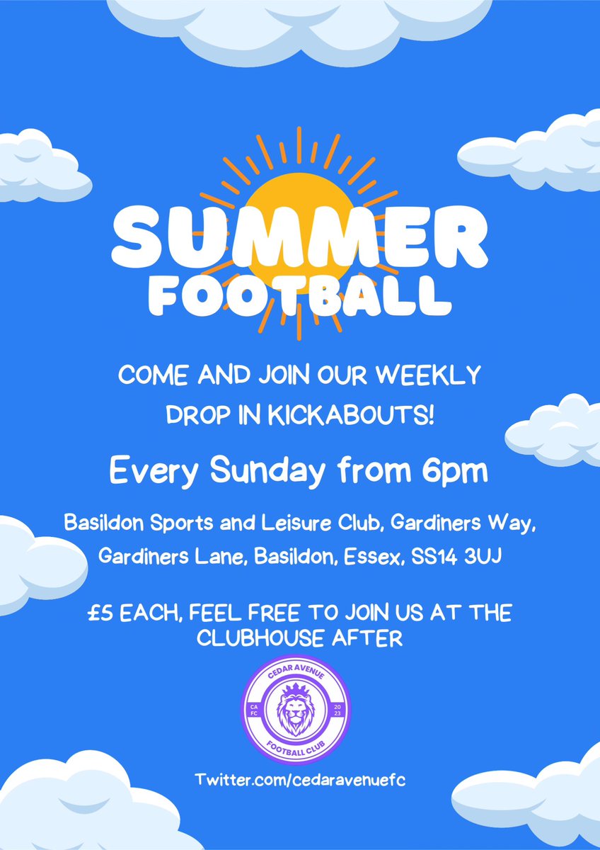 We’re getting closer to the weekend.. which means closer to some more football! 

Come and join us Sunday evening for our weekly drop in kickabout, and then back to the clubhouse after for a good ol’ chinwag!

We’re here whenever you need us ❤️⚽️

#FootballTherapy
