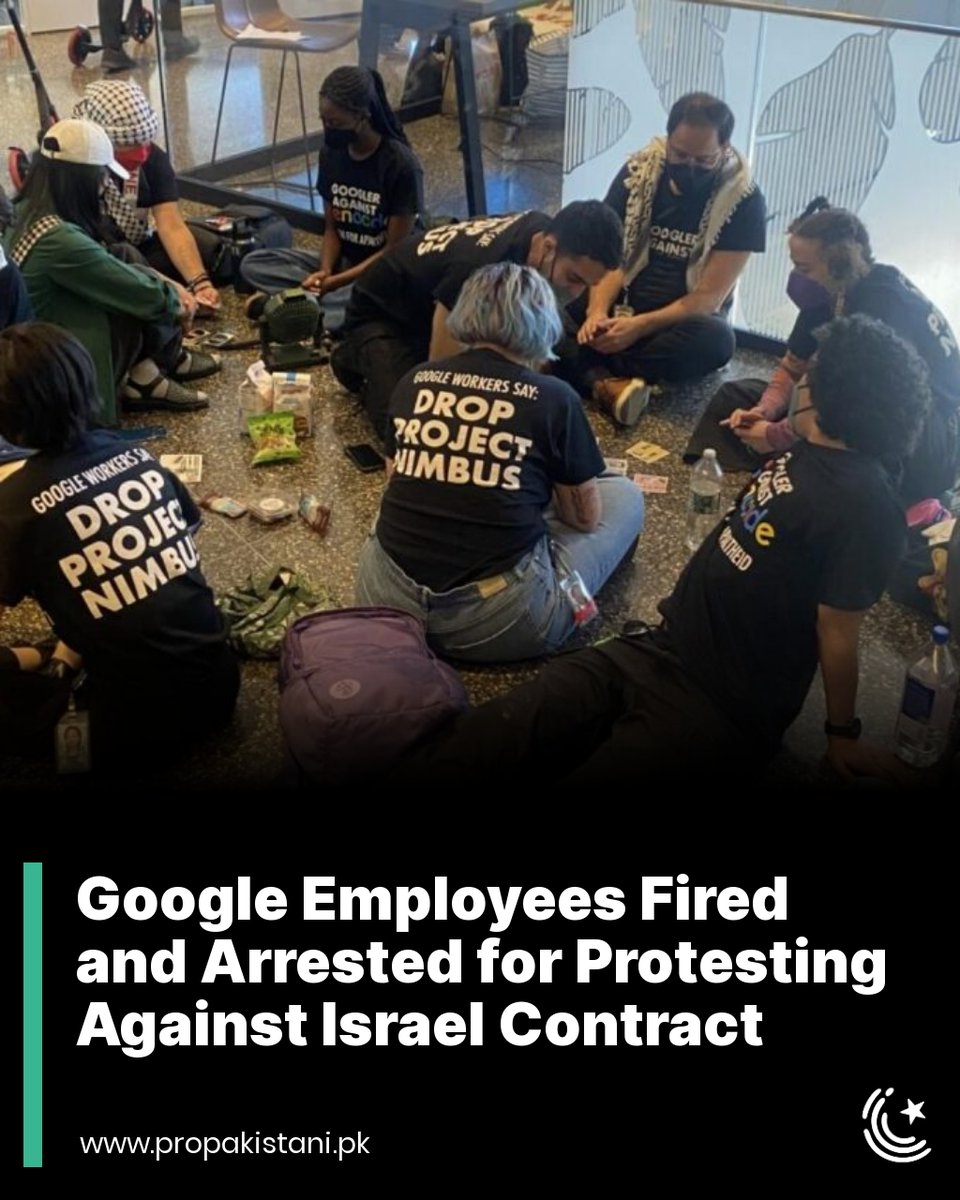 ProPakistaniPK's tweet image. These employees were protesting Project Nimbus, a joint project between Google and Amazon worth a substantial $1.2 billion cloud contract with the Israeli government.

Read More:  propakistani.pk/2024/04/18/goo… 

#Google #ProjectNimbus #Israel #GoogleProject #Protest