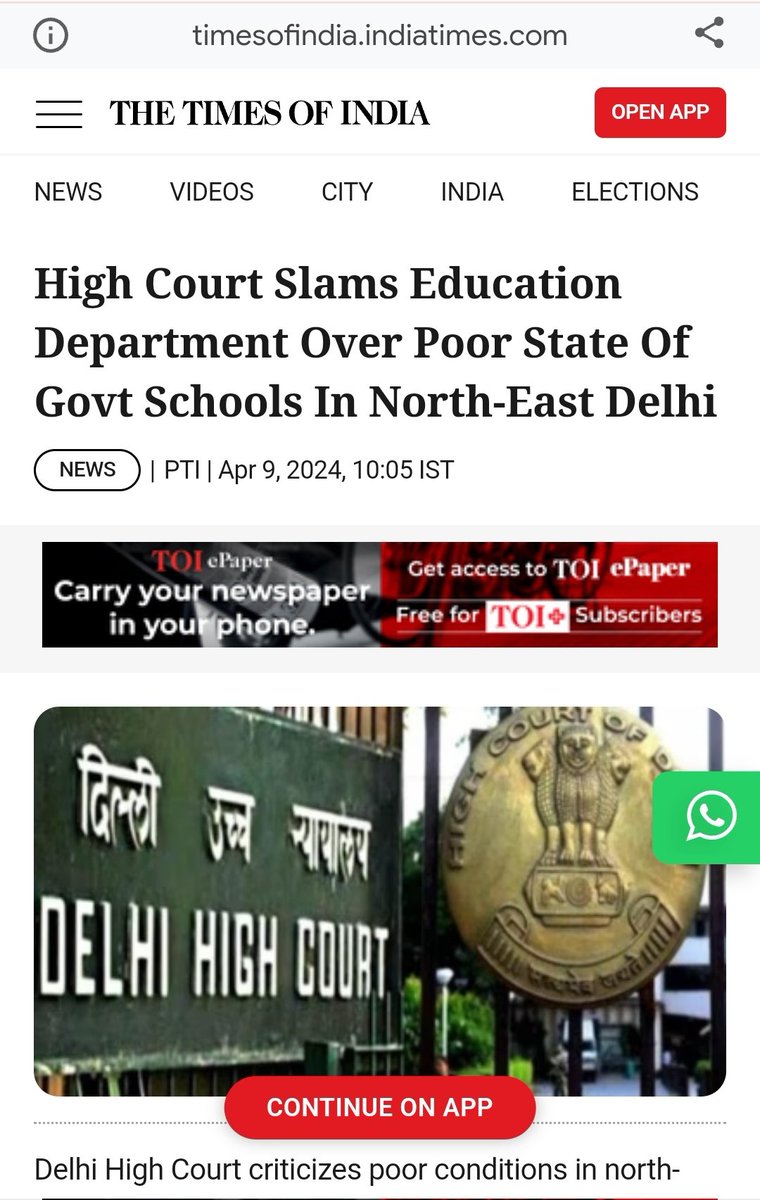 Boasting about schools? Really? Apart from poor pass percentage of govt. schools in tenth class under AAP regime, the condition of many schools in Delhi is also dilapidated.