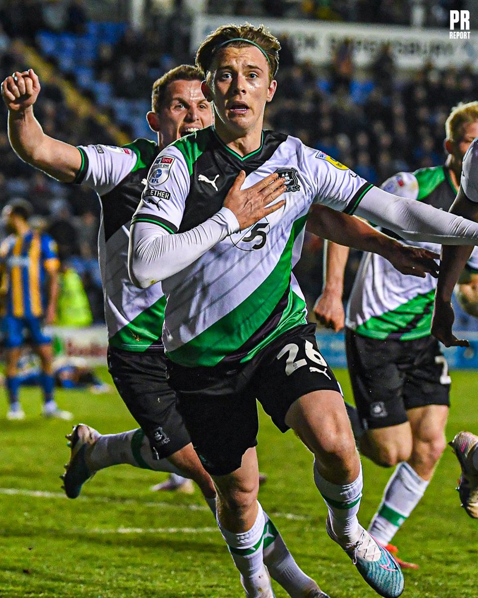 🗓️ 𝐎𝐧 𝐓𝐡𝐢𝐬 𝐃𝐚𝐲 [𝟐𝟎𝟐𝟑]: Shrewsbury 1-2 Plymouth Argyle ⚽️ Joe Edwards [68’] ⚽️ Callum Wright [90+5’] A 90+5 minute winner that put us one 𝐇𝐔𝐆𝐄 step closer to promotion 😍 #pafc