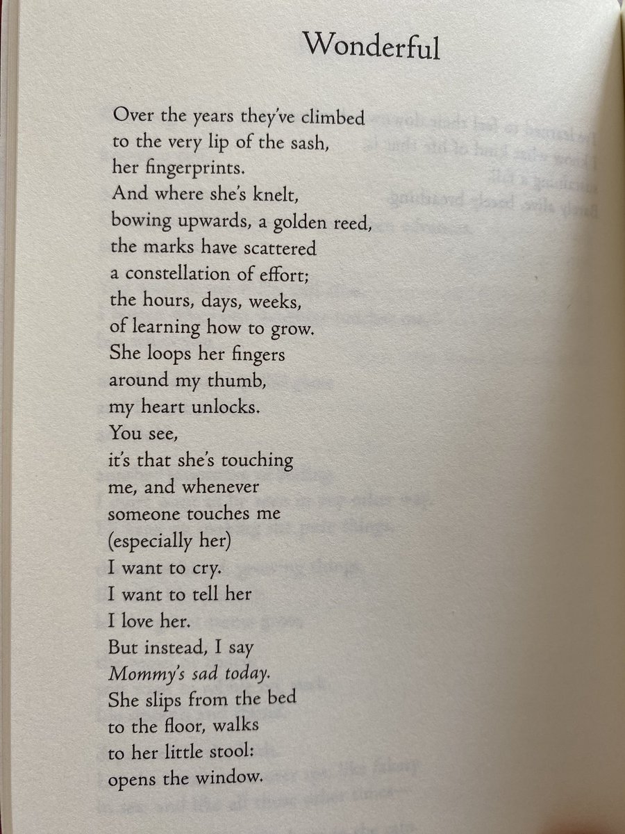 This is a dear poem to me. Mommyhood is hard and wonderful ✨ First published by @oxfordpoetry and now featuring in ‘Feeling All…’ (pg. 32, the age I wrote it!) @PavilionPoetry