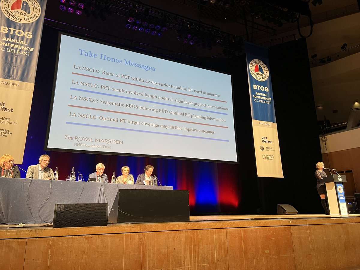 Great to hear @fifimcdrmh discuss SEISMIC trial: changes to RT due to staging EBUS. Esp important for occult N1. Getting these details right matters to improve inoperable stage 3 outcomes #BTOG24