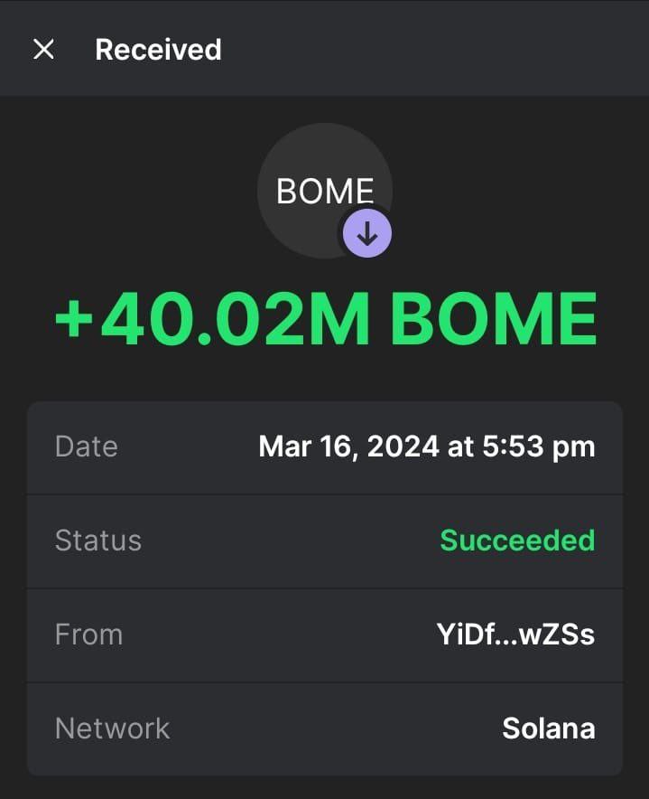 Sending some $BOME to first 2000 wallets in the comments !!

Drop your $SOL address 👇🏻

Like, follow &amp; retweet !

Check your wallet in 24 hours !