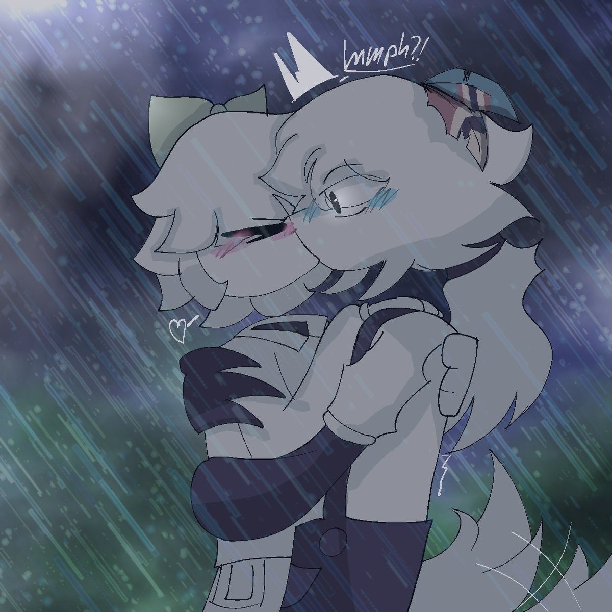 AyV1oletpyr0's tweet image. #fundamentalpapereducation #Enclaire
"How bored are you?"
I'm this bored during class and made Featherbow kissing in the rain 🥰