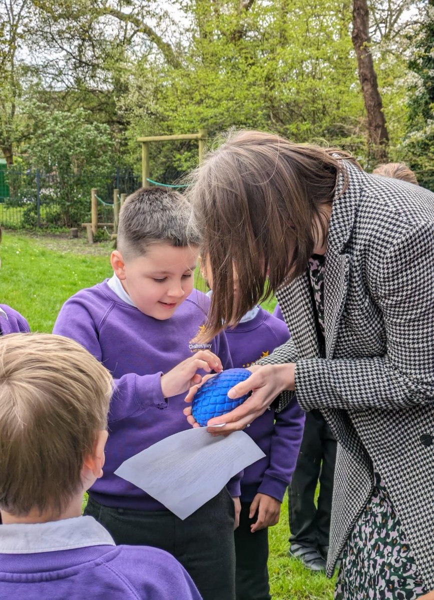 Year 3 received a strange letter and found a real dragon egg! They are excited to be writing stories about dragons! #talk4writing #WeAreEACT #ThePurpleSchool #dragons @Talk4Writing