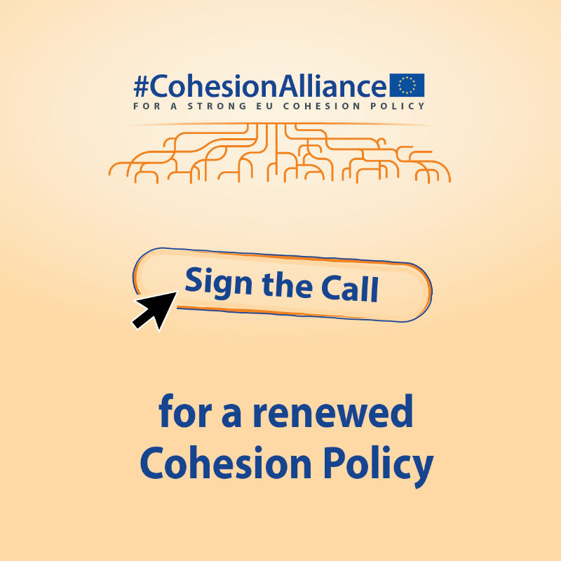 📣 Following the #CohesionReport & the conclusions of the High-Level Group on the future of cohesion, the #CoRplenary adopted the resolution on a renewed #CohesionPolicy in the next decade.

Join the efforts. Sign the call:
 ✒️ cor.europa.eu/cajointcall.t.…

#CohesionAlliance