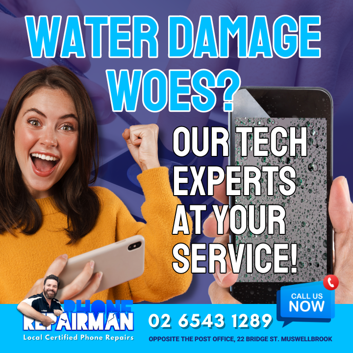 Water damage? Don’t wait, mate! Bring it in! The quicker you do, the higher our success rate!
Opposite the post office, 22 Bridge St Muswellbrook, 02 6543 1289

#phonerepairservice #iphonerepair #applerepair #mobilephonerepair #samsungrepair #newcastlensw twitter.com/messages/compo…