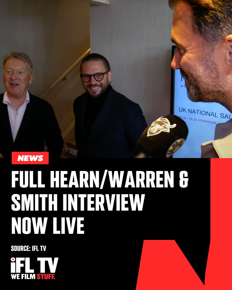 Our full interview with @EddieHearn, @FrankWarren & @FrankSmith is now LIVE as the trio agree on an INSANE forfeit for the loser of the 5vs5 👀

Have a full listen HERE 🔗 linktr.ee/IFLPod

#5vs5 | #4CrownShowdown | #RiyadhSeason