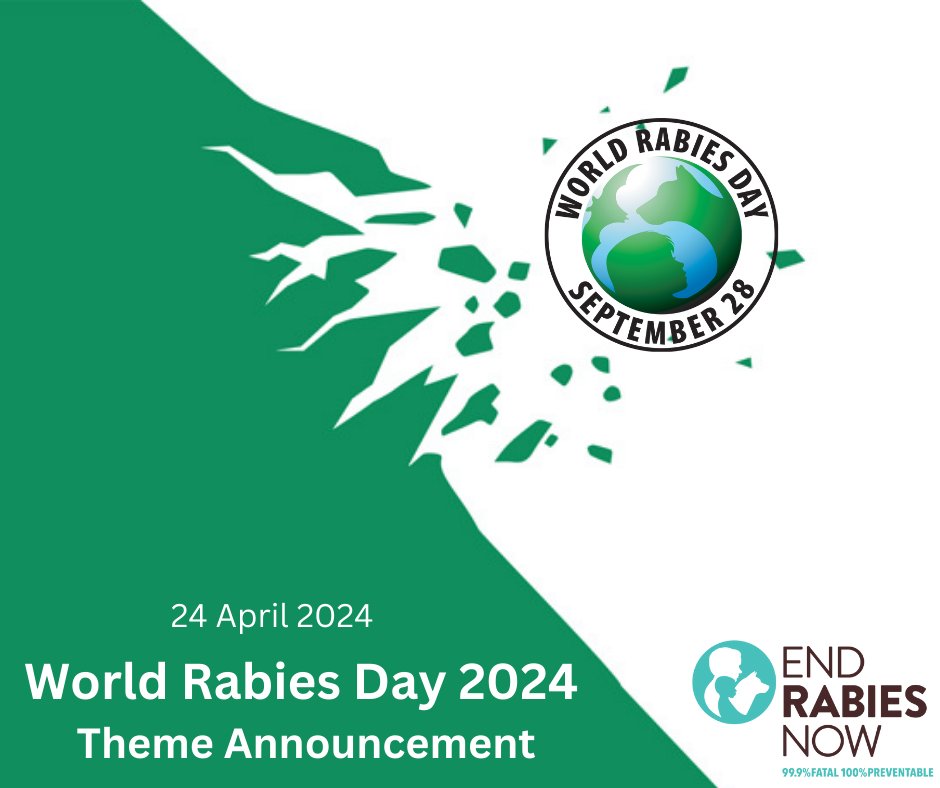 🎉Stay tuned for the announcement of the World Rabies Day 2024 theme! 🎉

Make your guess for this year’s theme!

#WorldRabiesDay #ThemeReveal #StayTuned #EndRabiesNow #EndRabiesTogether