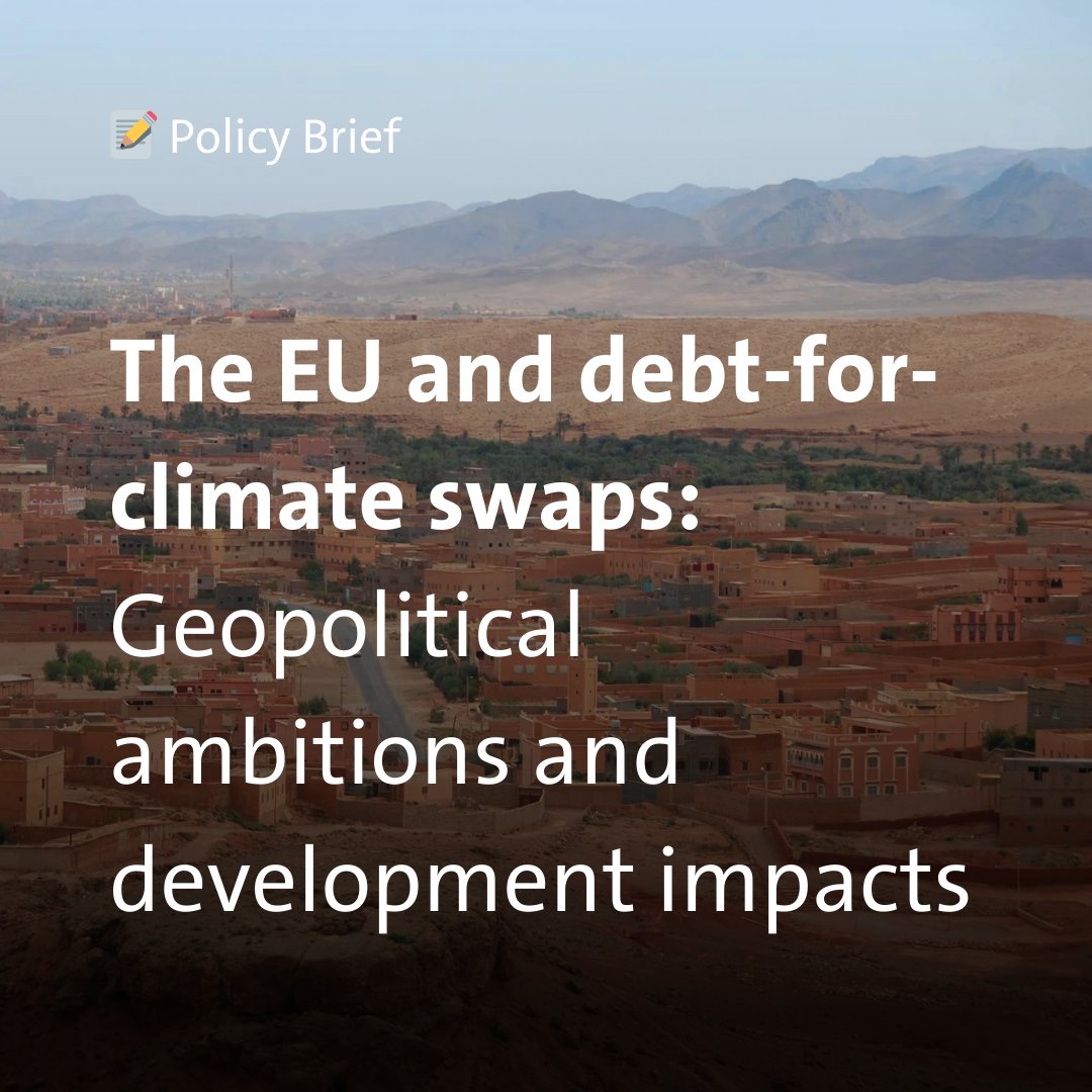 📝 New Policy Brief 📝

The EU is lagging behind in the use of debt swaps: a powerful way of providing additional resources to developing countries.

@SanBilal1 and @kar_karaki provide concrete options for Europe to achieve impact.

Read the full brief 👉 bit.ly/49CLMvT