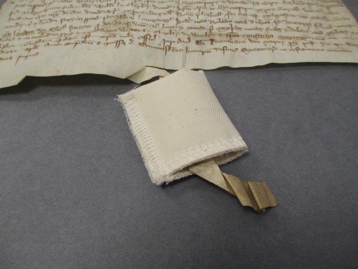 We’re slowly replacing our old pokey seal boxes with new homemade padded seal socks, which take up less space and won’t scratch the document! #cozy #socksforseals #ConservationWin #Archive30 #crafting @ARAScot