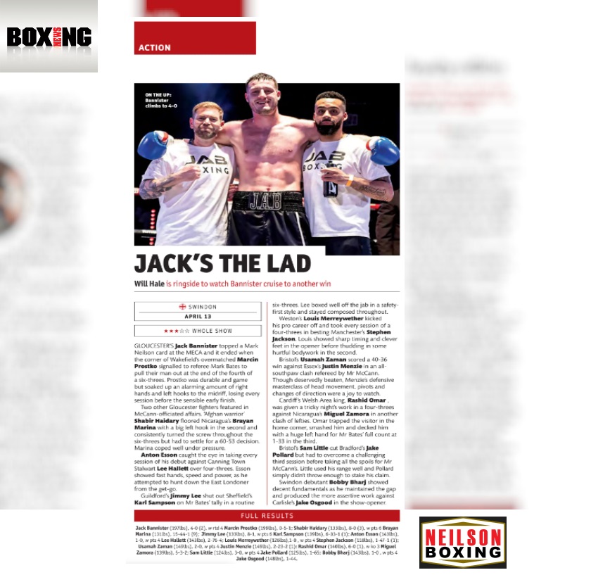 Great write-up in this weeks @BoxingNewsED Great development card full of our local prospects and debutants One's to watch 👀 @neilsonboxing #FightTown #Swindon #professionalboxing