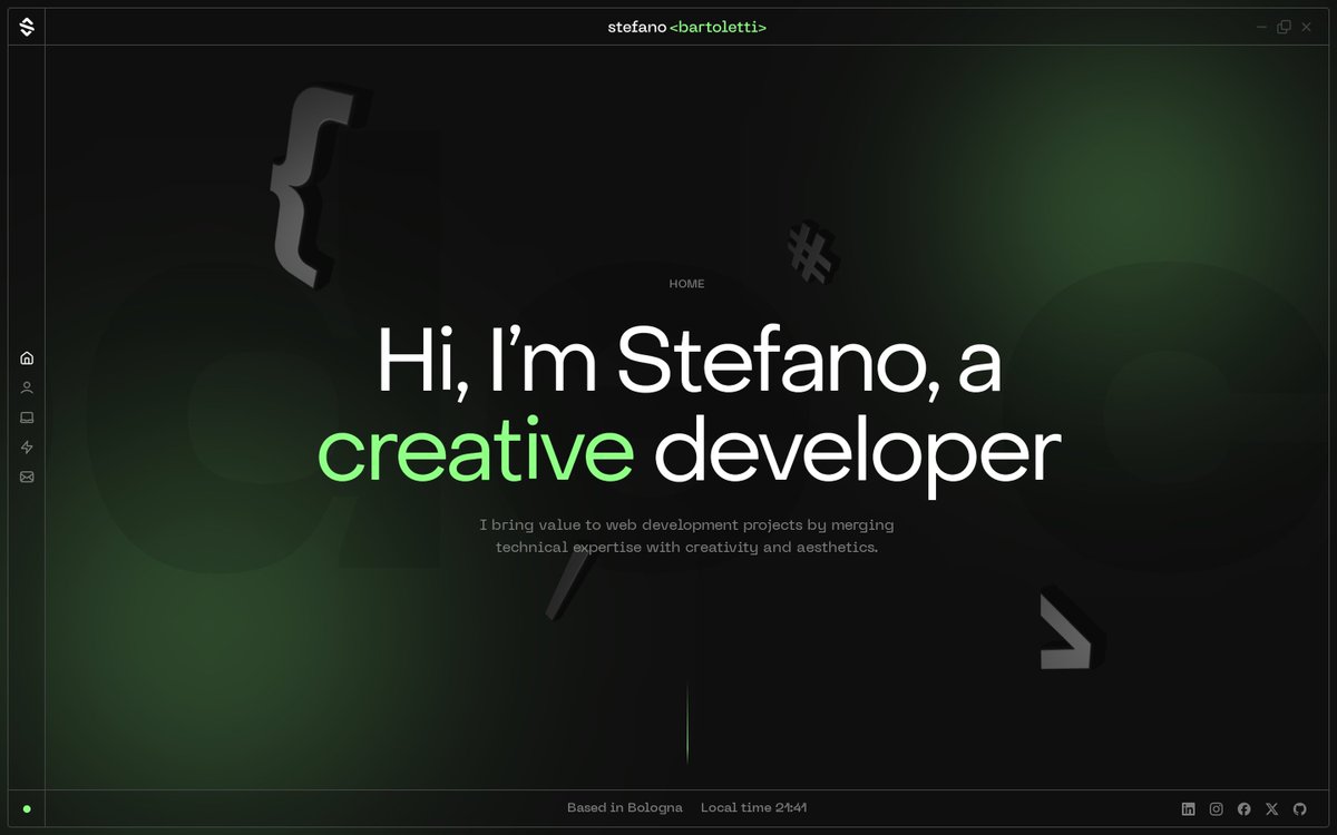 ste_bartoletti's tweet image. My new portfolio website is finally live after many weeks of work!
It has been built with many great techs: @nuxt_js, @tailwindcss, @daisyui_, @storyblok, @Netlify, GSAP by @greensock, Lenis by @darkroomdevs, @threejs via @tresjs_dev.
It is live at stefanobartoletti.it