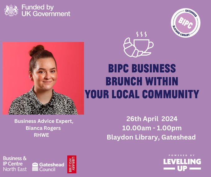 Are you based in Gateshead and looking to explore self-employment or business growth opportunities which work around family? Drop into @BIPCNorthEast's Business Brunch and meet and greet with local business support providers who can help you. Sign up: northeastgrowthhub.co.uk/events/family-…