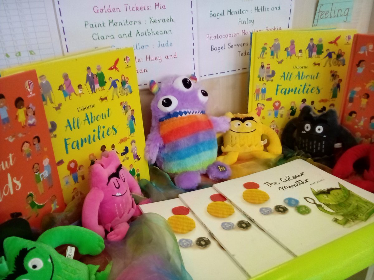 Our new worry monster Rainbow has been busy solving any little queries we have had in Reception.