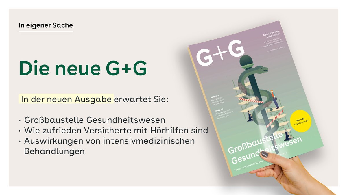 Die Aprilausgabe der G+G ist online: ➡️ aok.de/pp/gg/magazine…