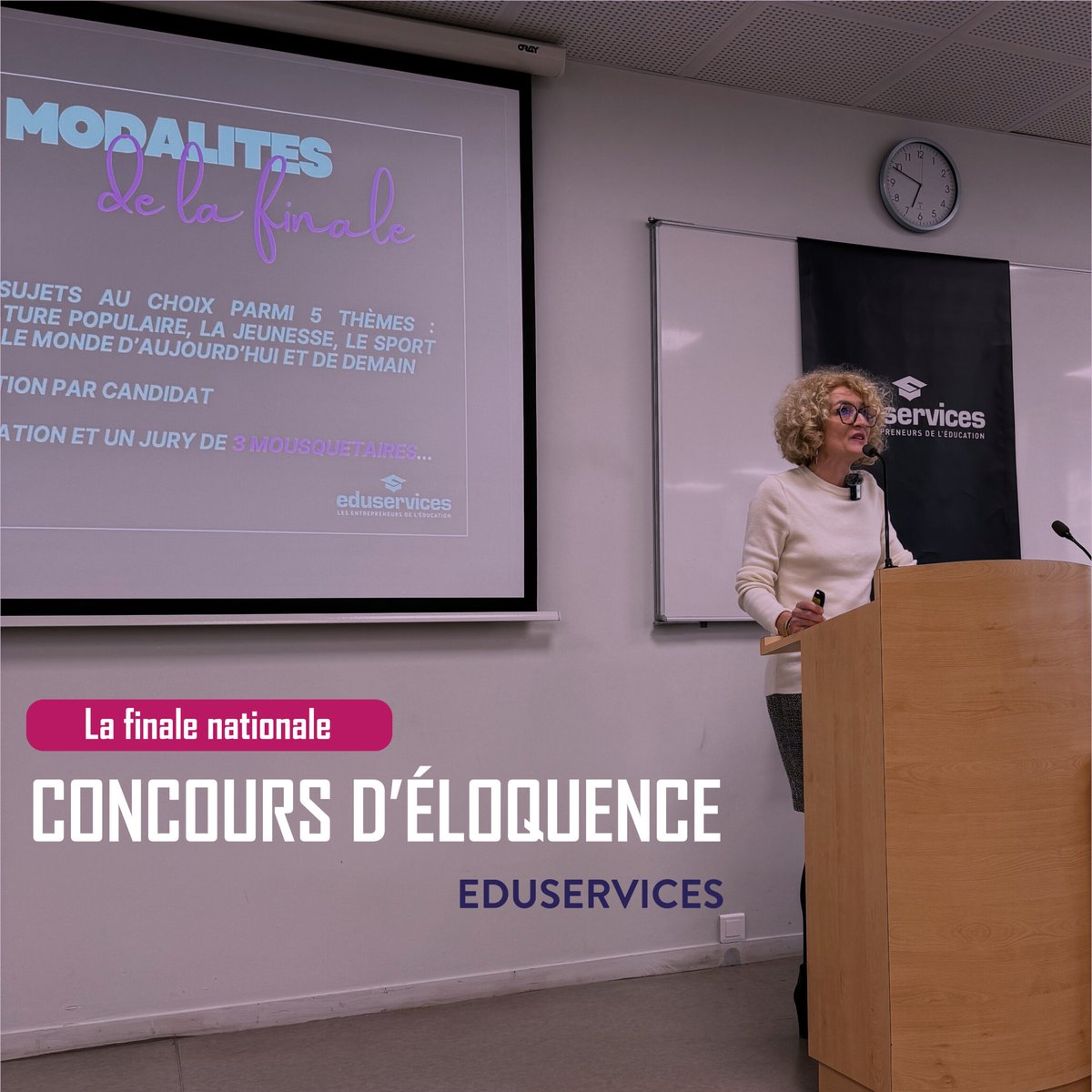 [ÉVÉNEMENT] Découvrez les coulisses de la finale nationale du concours d’éloquence du Groupe Eduservices. Un grand bravo à Juliette de #Lille, Léa de #Nice, et Thelma de #Lyon 🤩 ➡ swll.to/kxEc0X-TWI #WeAreISCOM #communication #concours #eloquence #eduservices