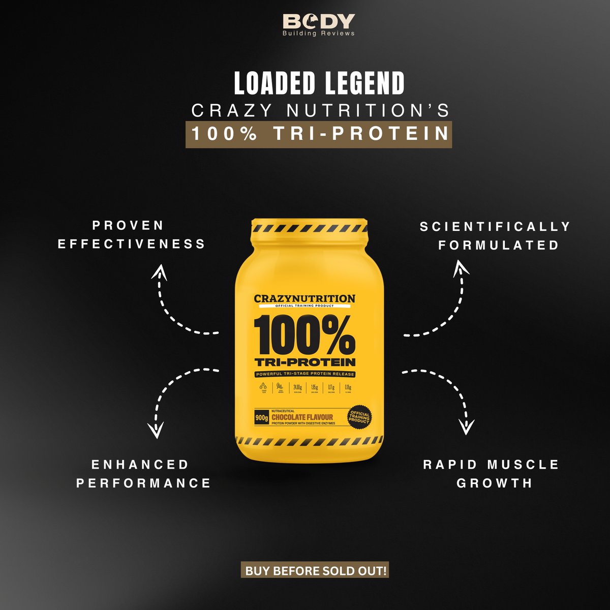bbrwebglobal's tweet image. 💪 Join the ranks of those who have experienced the incredible benefits of  Tri-Protein and make your order today!

✅Buy Link: bodybuildingreviews.com/buy-crazynutri…

#BodyBuildingReviews #BestProtein #MuscleGaining #CrazyNutrition 
#GymWorkout