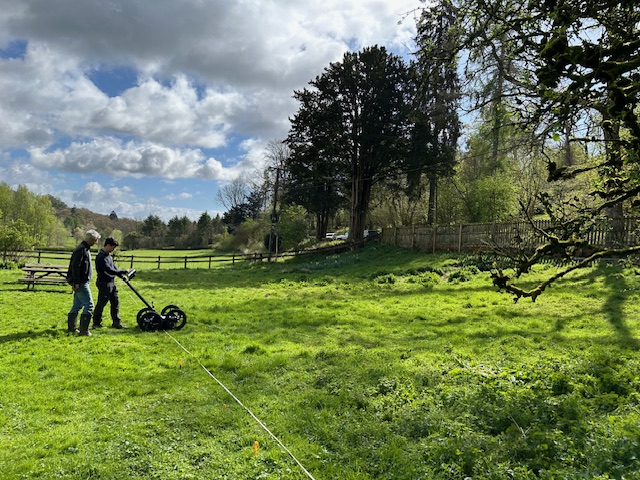 The South Range at Chedworth is a place of mysteries which is why National Trust archaeologist, Martin Papworth, visited the site earlier in the week to carry out a geophysical survey. The results may show archaeological features worthy of further investigation. #Archaeology