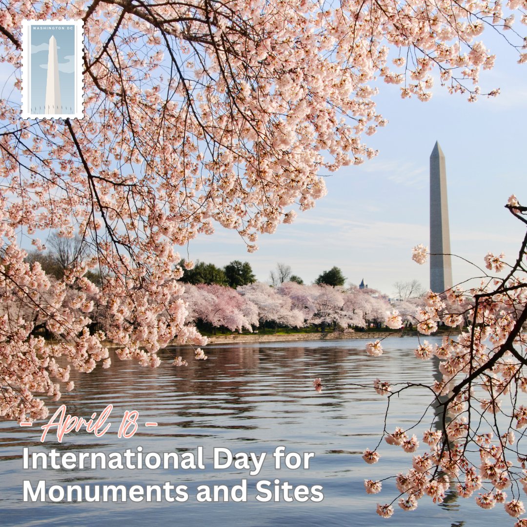 Did you know that April 18 is the International Day for Monuments and Sites #IDMS? Today is about bringing attention to the need to conserve monuments and sites as our cultural heritage. One of the most famous monuments in the 🇺🇸 is the obelisk-shaped Washington Monument,