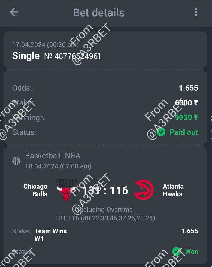 Basketball - NBA

🏀 Chicago Bulls ML ✅
🔖 1.65
💵 21 Units

#GamblingTwitter #SportsBetting #TeamParieur #SportsBet #Betting #FreePicks #A3RBET #SportsBettor

#NBA #NBATwitter #NBA75 #NBAPicks #NBABets #NBA24 #SeeRed #AtlantaHawks #Atlanta #Hawks #TrueToAtlanta

Like + RT