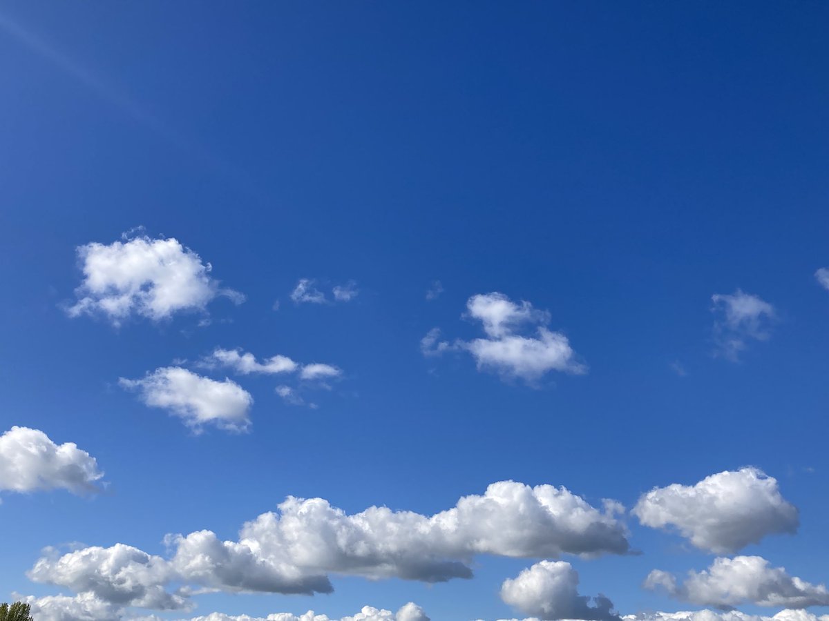 Wow! No #cloudseeding today? No #chemtrails? 

Hello blue sky, hello clouds, hello sunshine! 😎

#TheNetherlands