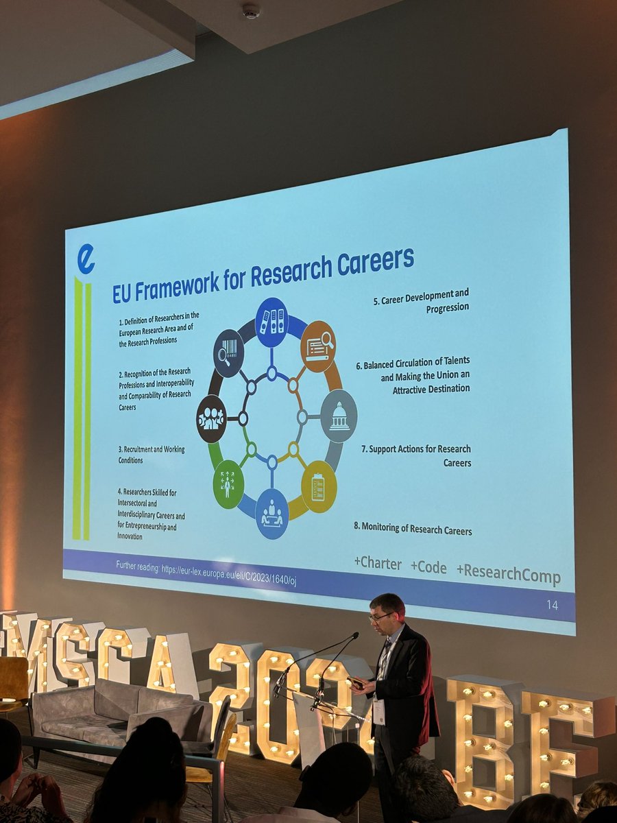 gledsonemidio's tweet photo. Excellent start for the #MSCA2024BE. @DahleSebastian setting the scene, and showing us the latest developments in the pursuit of a more sustainable research career ecosystem https://t.co/EMriNyzBkY