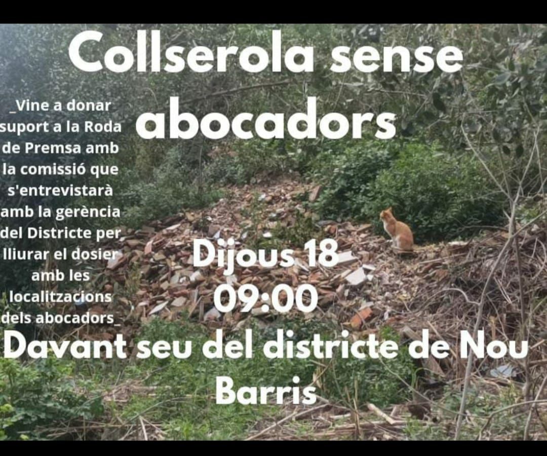 Fa uns moments, la campanya 'Per una #Collserola sense abocadors' ha lliurat al gerent del districte de #NouBarris (@bcn_ajuntament) un mapa dels abocaments que han detectat al @parcncollserola @ecologistes @residuscat
És inadmissible aquest incivisme+deixadesa administracions