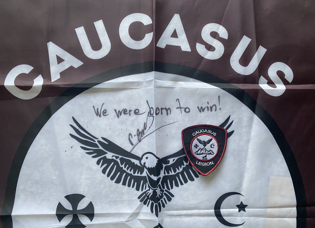 SignMyGrenade's tweet photo. ‼️#NAFOfellas‼️
🚨2nd CALL🚨
Original signed @Caucasus_Legion 🦅🐺🇬🇪BATTLE FLAG, 1 ultra-rare CL-PATCH, 3 regular CL-PATCHES are currently raffled!
The legionnaires of CL need a van. Help the fighters to get the funds needed, please!
🅿️🅿️
caucasuslegion2022@gmail.com
⬇️ https://t.co/j45OXacm4Q