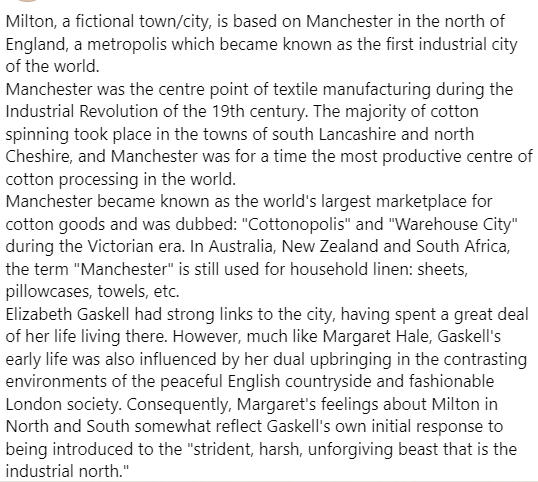 A little look at the fictional Milton from #NorthandSouth in connection to reality and its relevance to #ElizabethGaskell who mentioned this:'strident, harsh, unforgiving beast that is the industrial north.'