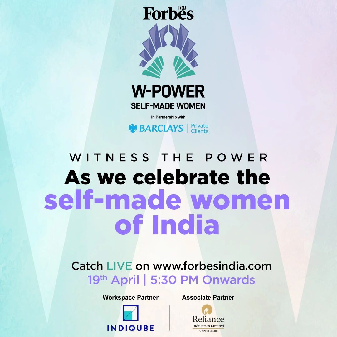 Join us tomorrow!  You are invited to be a part of the live event to raise a toast to the stories of resilience and success on forbesindia.com The Show will feature Sowmya Suryanarayanan, Director-Impact & ESG, Aavishkaar Capital Time: 5:30 PM #ForbesIndiaWPower