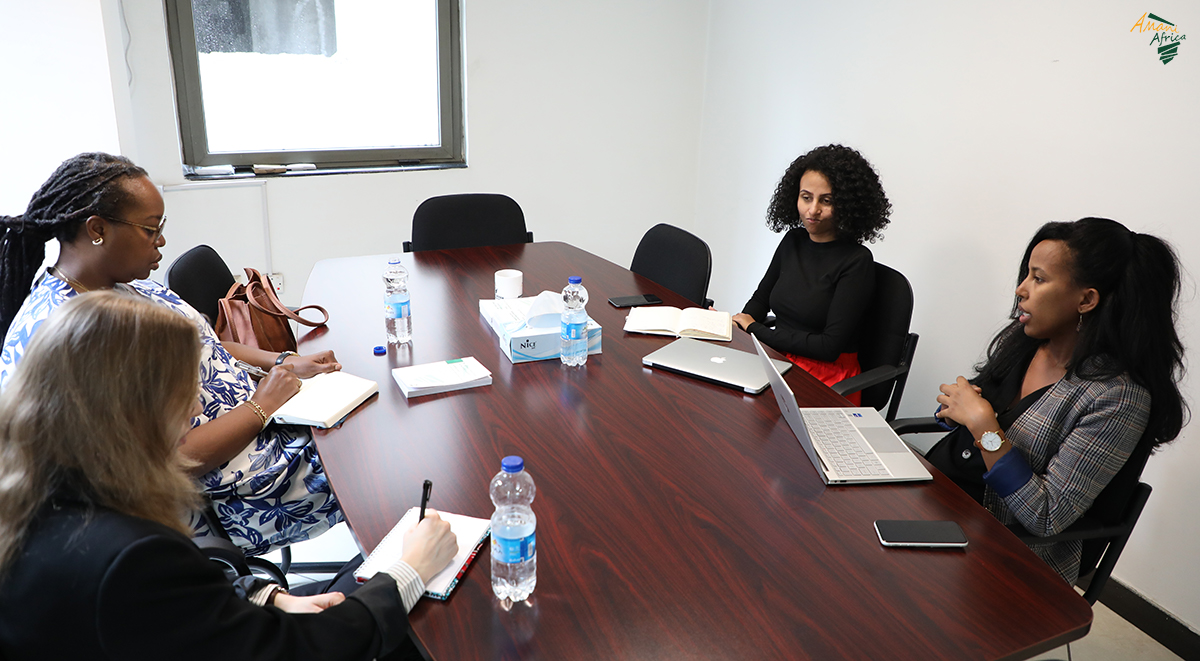 africa_amani's tweet photo. Earlier today, Amani Africa's team had a fruitful exchange with Dr. Angela Muvumba Sellström and Daike Möhrle from the Nordic Africa Institute @NordicAfrica. The conversation revolved around the reform of the multilateral system, synergies between #AUPSC and #UNSC and explored the diverse areas of work of both institutions. The discussions also touched upon potential future collaborative opportunities.
