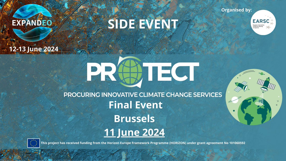 The agenda of @EU_PROTECT's final event is now online! 

Join the project's Final Event on June 11th in Brussels, a side event leading up to #EXPANDEO on June 12-13.   

Register here and read the agenda➡️expandeo.earsc.org/protect-2024/ #wherethemarketmeets