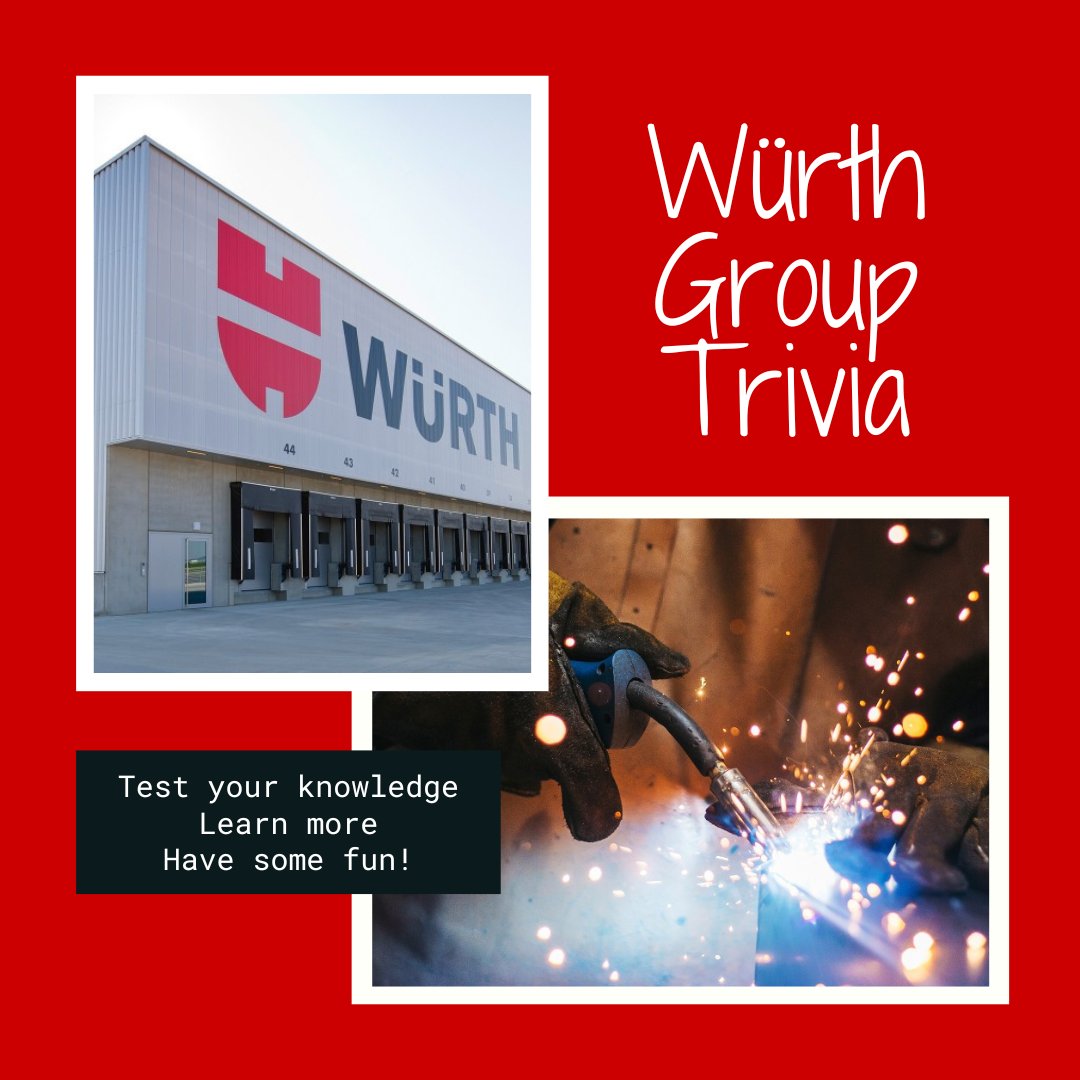 Let's celebrate Prof. Würth's birthday and get ready for Workout Week 2024! 🎉🎂

Take a quick quiz about the Würth Group to test your knowledge and learn more about our family of companies. Don't miss out on the fun: feedback.achievers.com/l/Xrc7BzV.db4

#QuizTime #Trivia #WurthFamily