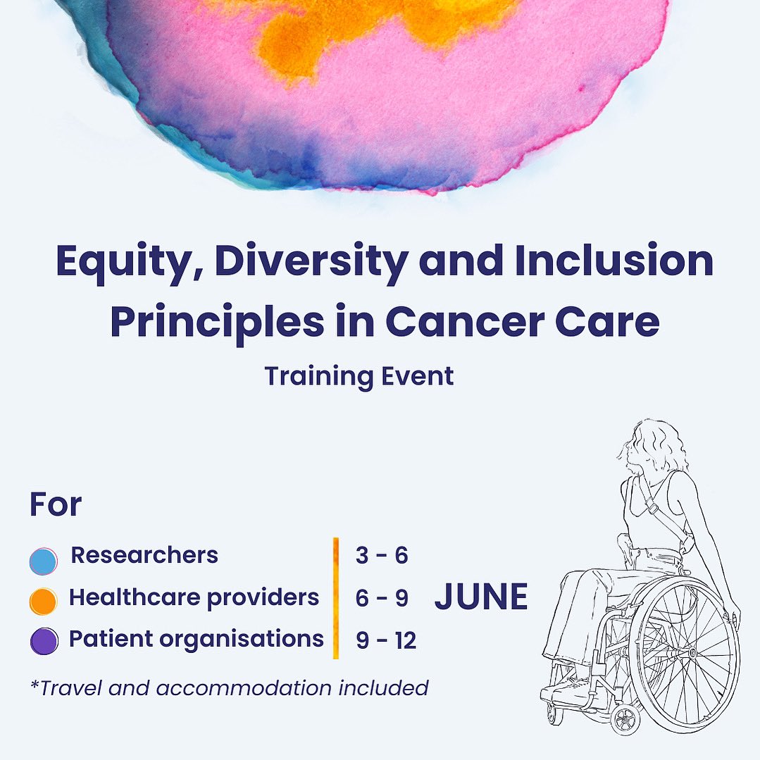 📢 Register now for the fully reimbursed Training on Equitable, Inclusive and Diverse Cancer Care, specially designed for healthcare providers, researchers, and patient advocates! 🩵⚡️📝 🔗 Click here and apply now: docs.google.com/forms/d/e/1FAI…