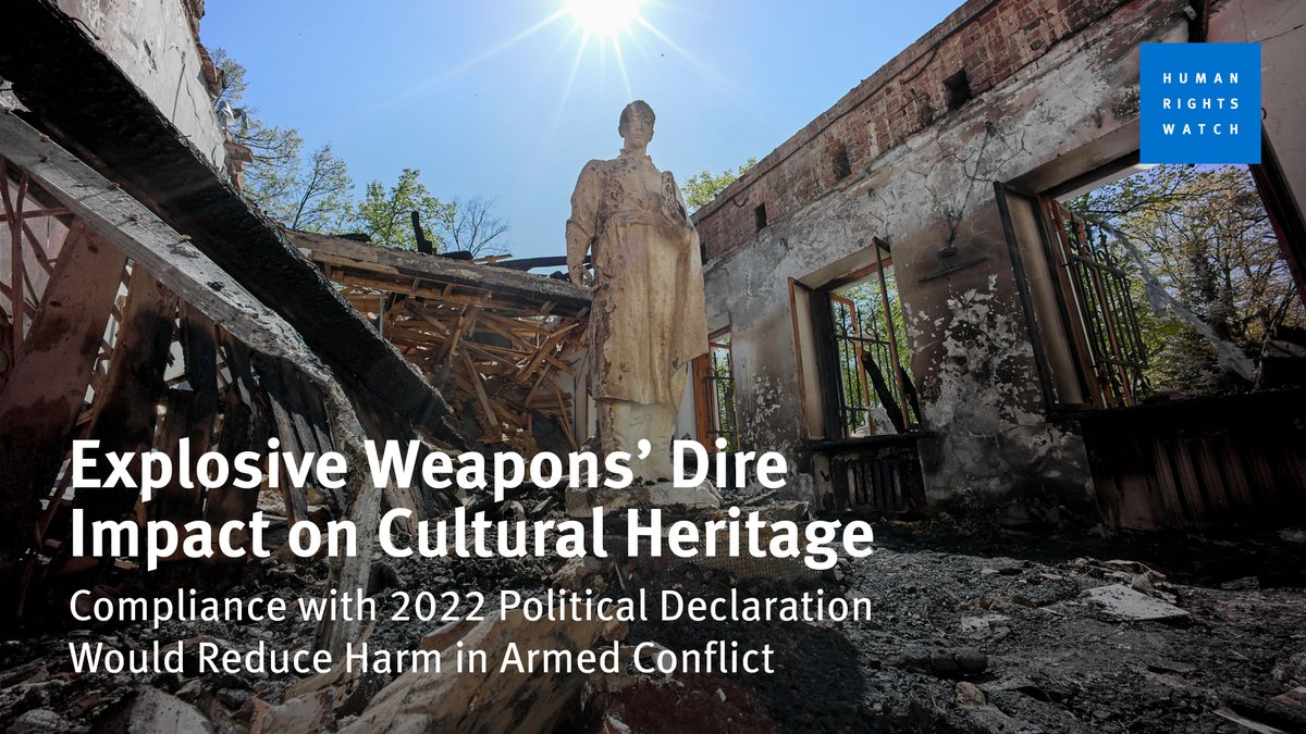 NEW: The bombing and shelling of cities and towns during armed conflict has devastating consequences for cultural heritage and civilians. hrw.org/news/2024/04/1…