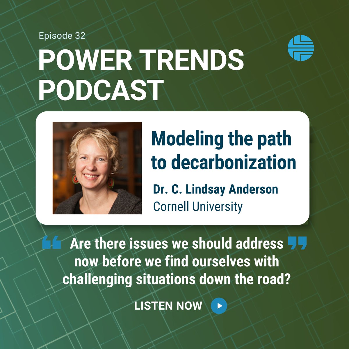 Dr. @lndsyandrsn’s decarbonization modeling at @Cornell poses hard questions like, “What grid performance and design issues should we address now before we find ourselves with more challenging situations down the road?” Listen now 🎧 nyiso.com/-/podcast-ep-3…