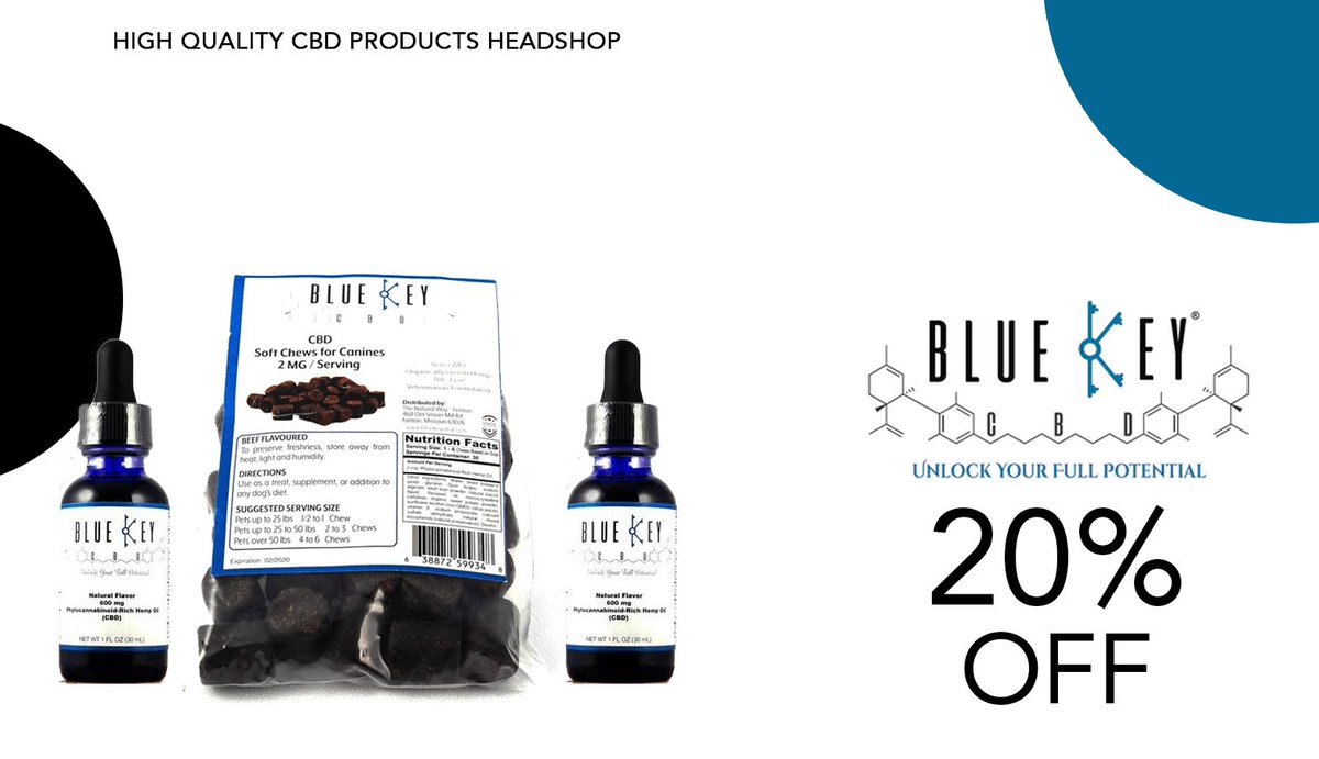 Unlock your full potential with Blue Key CBD! 🔑💚 Get 20% OFF site-wide with coupon code SAVE20. Click here to shop now 👉 buff.ly/3xIBzkl #CBD #discount #wellness