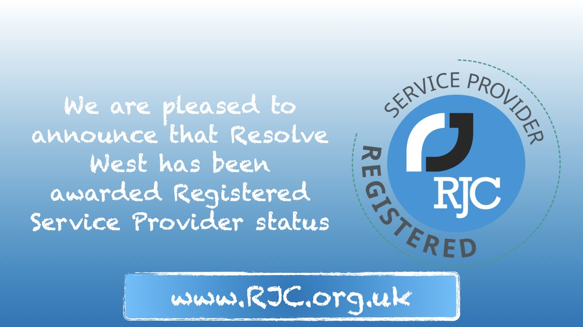 Congratulations to @ResolveWest for achieving Registered Service Provider status. By achieving this status, they have demonstrated their commitment to providing high-quality restorative justice services. You can read more about their journey at restorativejustice.org.uk/blog/resolve-w…