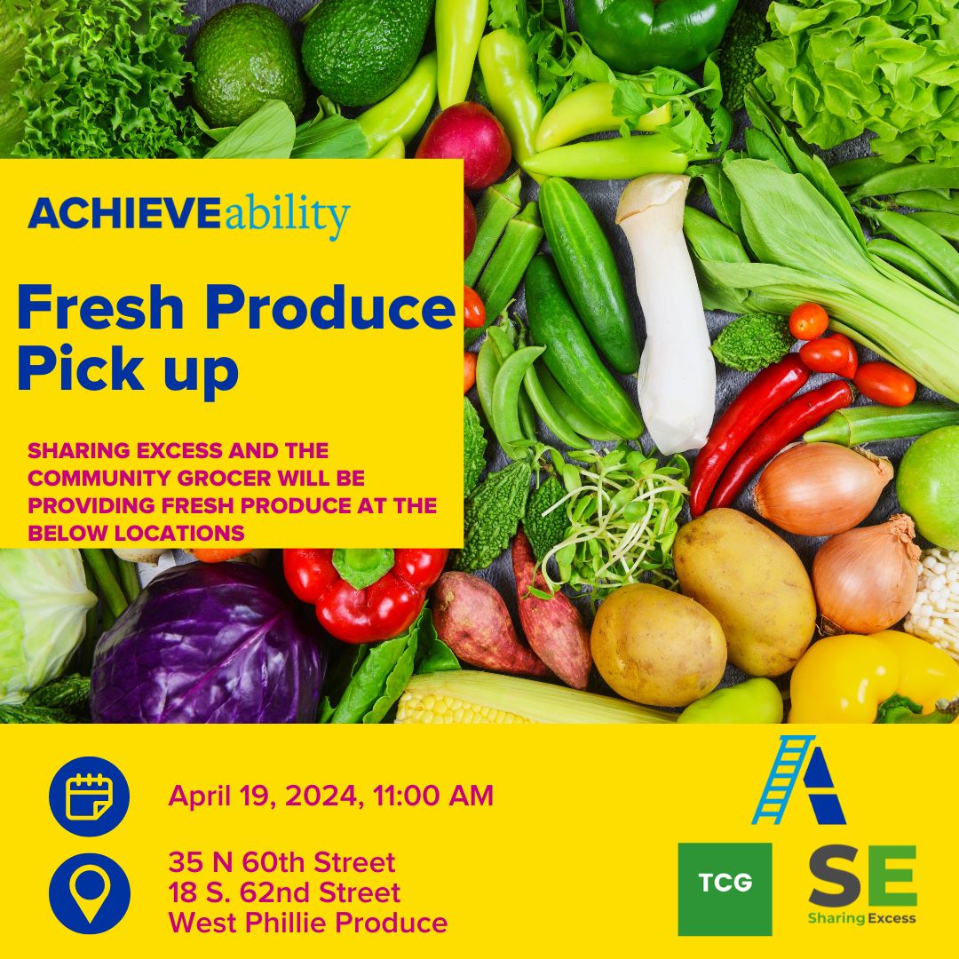 This Friday, April 19th for Impact Day, our amazing partners @sharingexcess and @the.community.grocer will be giving away FREE fresh produce at two locations in West Philly: 35 N 60th Street and 18 S 62nd Street (@westphillieproduce). 🌽 Come grab some goodies starting at 11AM!