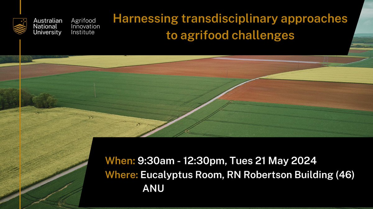 Are you a researcher or HDR candidate interested in how transdisciplinary skills can be used to address wider challenges like those in the agrifood sector? Join the Agrifood Innovation Institute on Tues, 21 May for a free three-hour interactive workshop. ceat.org.au/our_events/har…