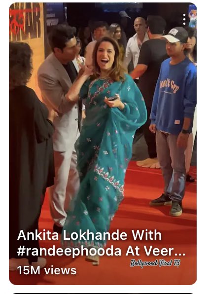 15 Millions views on 14 seconds clips of Ankita this is called stardom bro , media covers Ankita eveytime that’s why she always comes in Trending list and Ormax also and haters saying Ankita hype mei nhi hai Joke On you #AnkitaLokhande