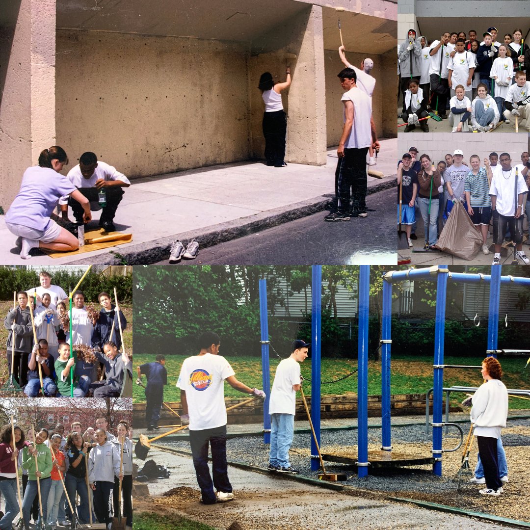 For April #ThrowbackThursday, we're celebrating #NationalVolunteerMonth! 🫂 We want to highlight Keystone Club which builds leadership skills while serving the community via service projects. Check out these throwbacks of Keystone over the years! 🔙 #BGCDTurns50 #WeAreDorchester