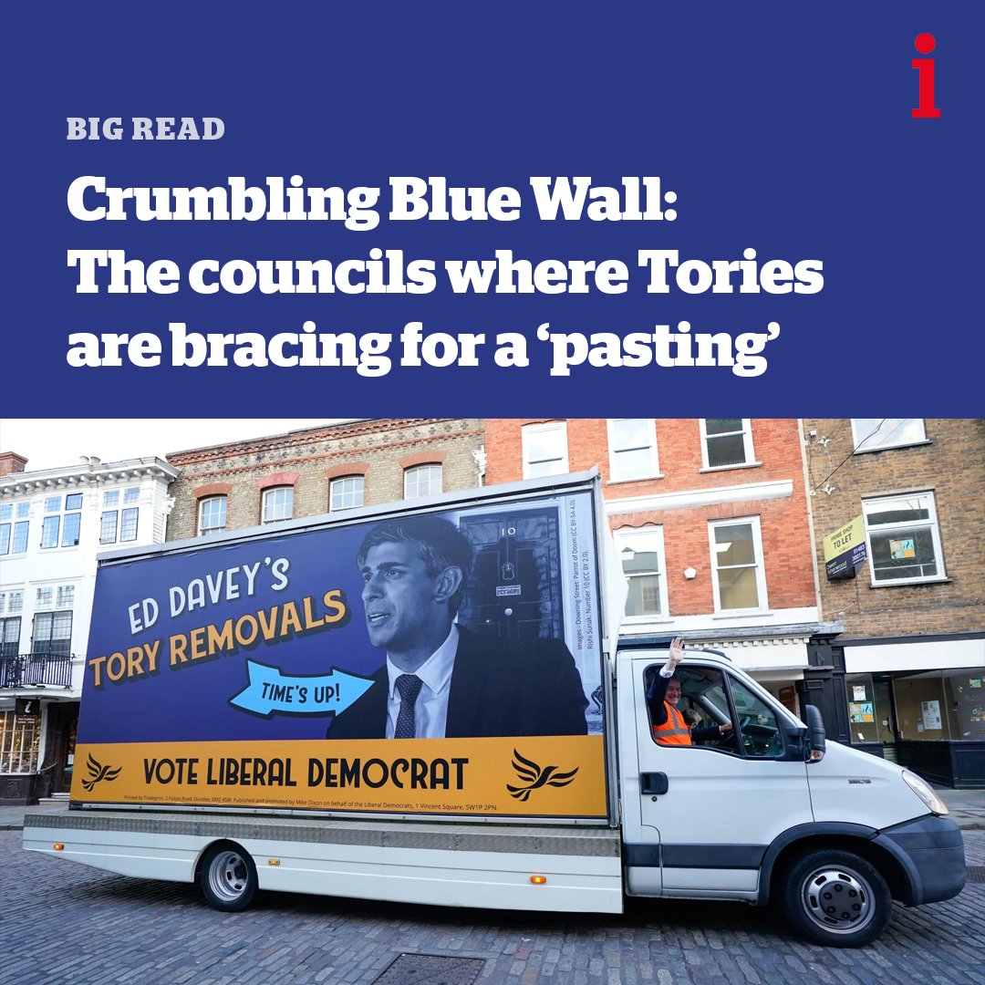 🗳️ The local elections next month will shed light on whether the Conservatives really are as far behind as opinion polls suggest 🔎 Big Read by @NigelpMorris 🔗 trib.al/geMC2Dx