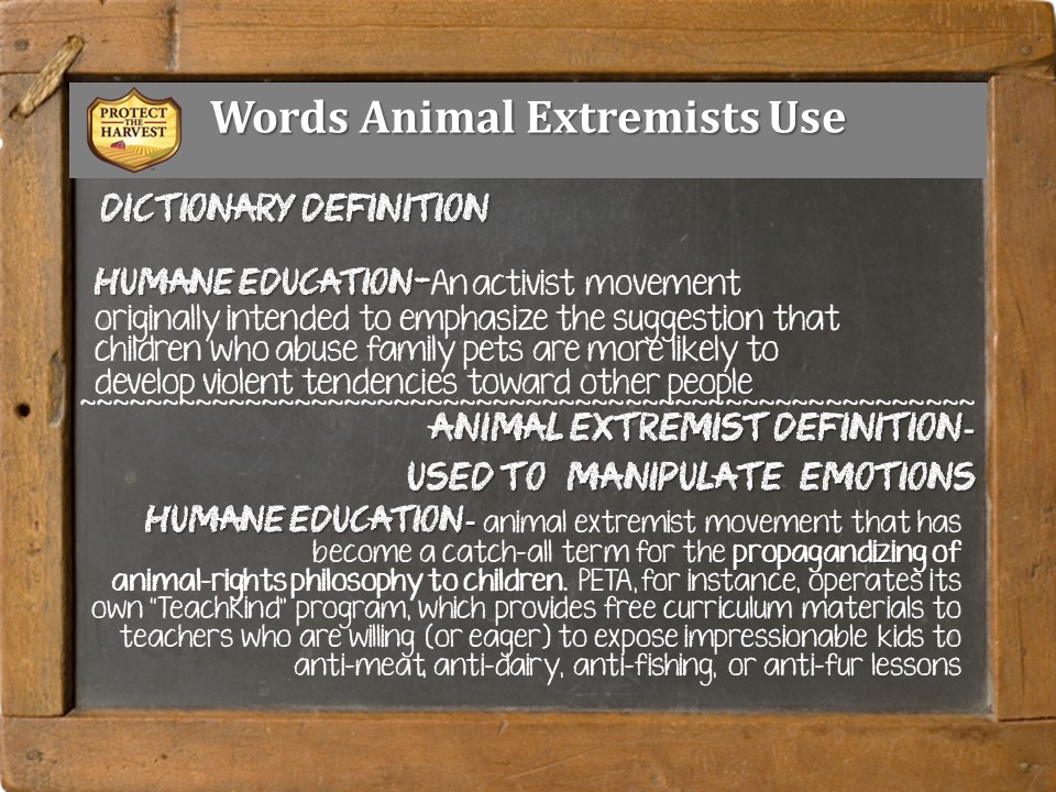 Animal extremists twist the meanings of words to suit their agenda.
#animalextremism #animalwelfarenotanimalextremism #lexicon #wordsmatter #knowthefacts #propaganda
protecttheharvest.com/what-you-need-…